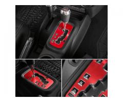 Trim Gear Frame Cover Shift Box Jeep Wrangler 2012 2018 Aluminum Inner Accessories Custom Red L117