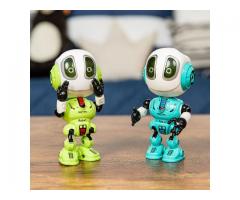 Set of 2 Samesies Mini Talking Toy Robots w/ Interactive Voice Changer & Recorder, Posable Limbs