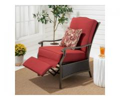 Providence Outdoor Recliner, Red